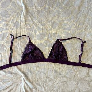💎 Anemone Women's Lace Bralette - Small/Medium, Purple 💎
